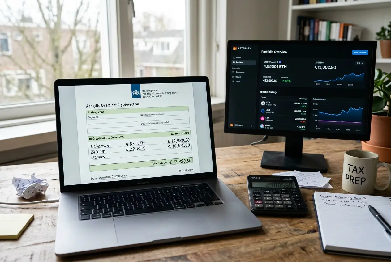 Overzicht van crypto aangifte voor Ethereum wallets in Box 3 van de belasting