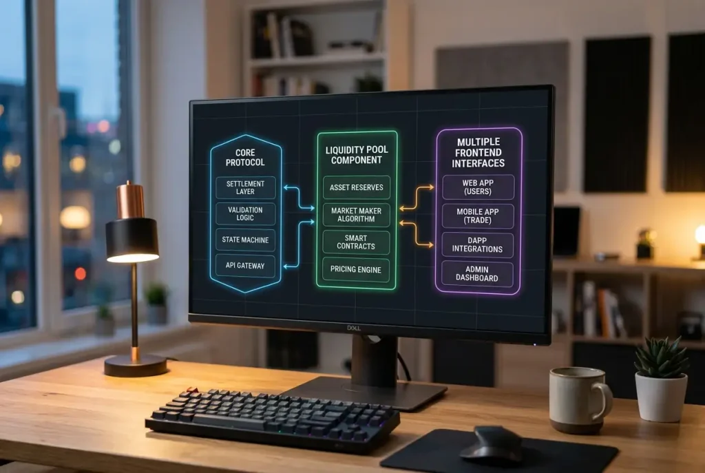 Architectuur van Azuro Protocol met liquidity pools voor gedecentraliseerd wedden