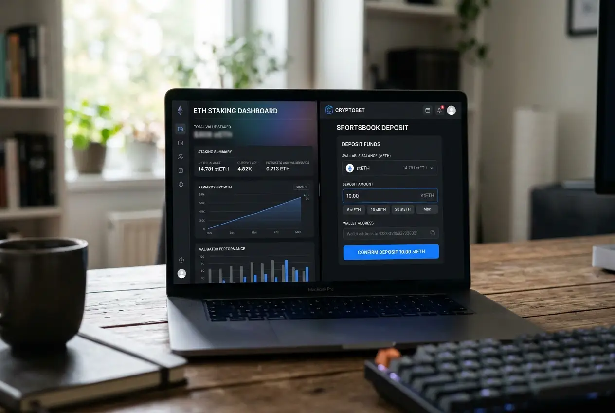 ETH staking met stETH voor stortingen op een sportsbook voor wedden