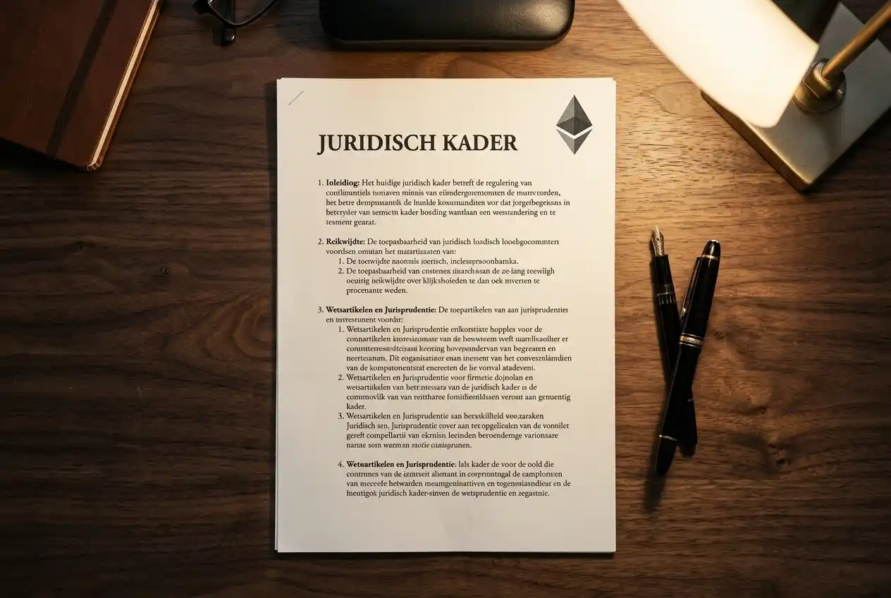 Juridisch document met paragrafen over crypto-regulering