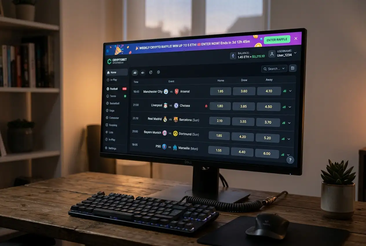 Stake.com sportsbook dashboard met ETH weddenschappen en statistieken